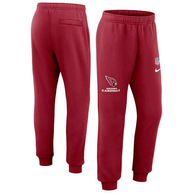 Men's Arizona Cardinals Red Chop Block Fleece Sweatpants 001